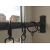 Iron Metal Recessed Curtain Voile Pole Rod kit with a 16mm solid iron pole  